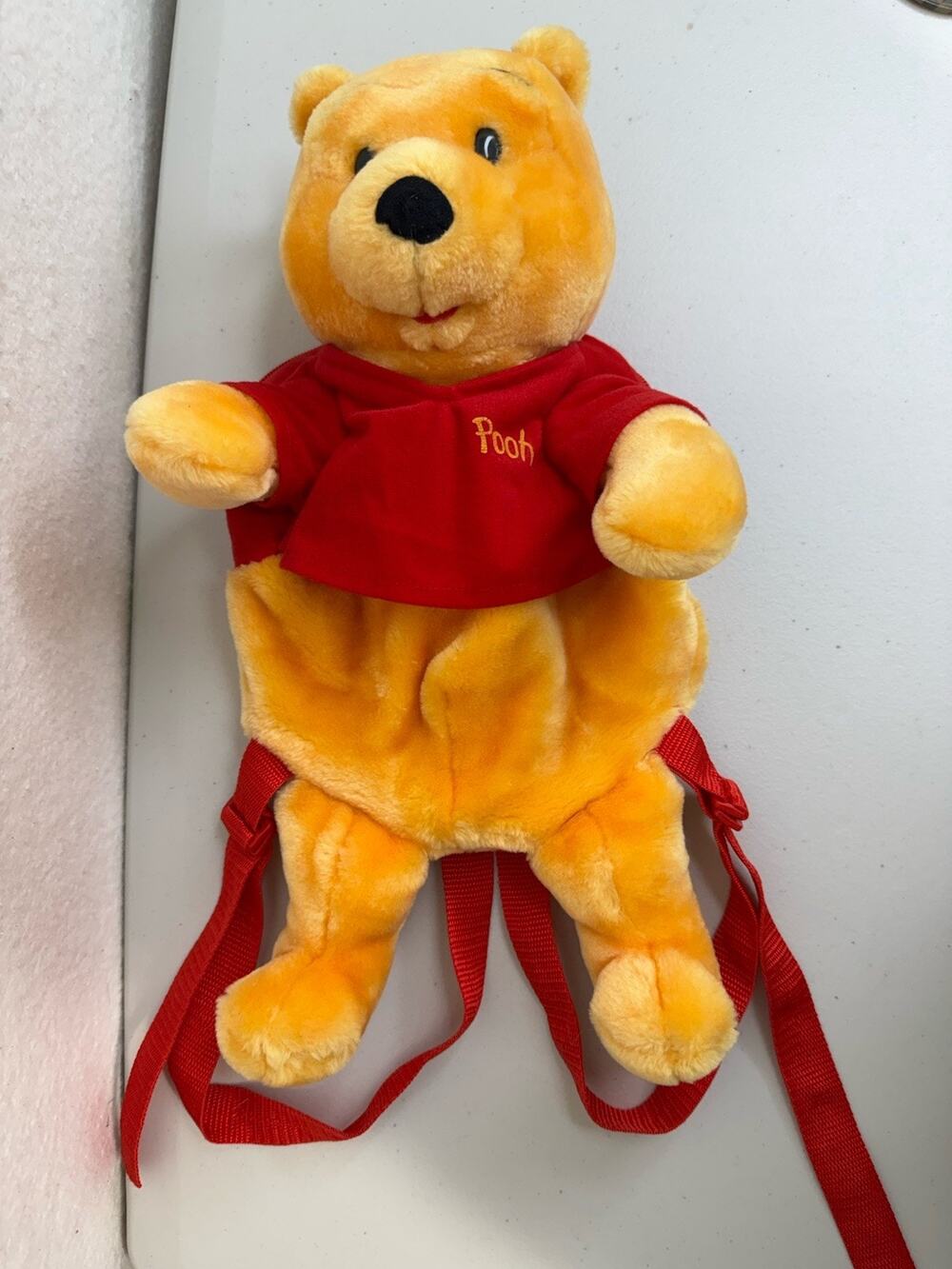 Disney Park Winnie the Pooh Plush Bear Collectible Backpack Pyramid Handbags VTG